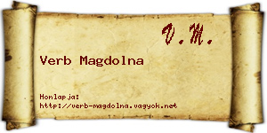 Verb Magdolna névjegykártya